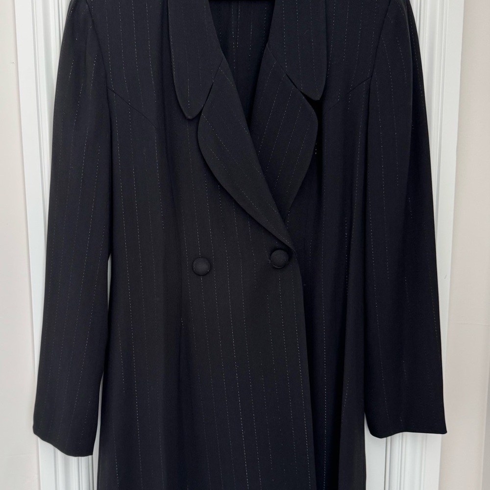 Elegant Black Women's Coat Dress